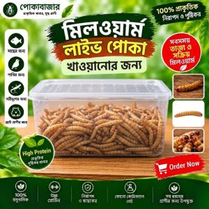 মিলওয়ার্ম লার্ভা পশুপাখিকে খাওয়ানোর জন্য
